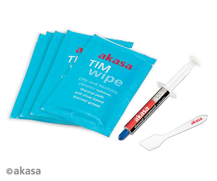 Akasa TIM Wipe Kit 5 wipes 5 gram AK-455-5G thermal paste - for cleaning and re-applying thermal paste
