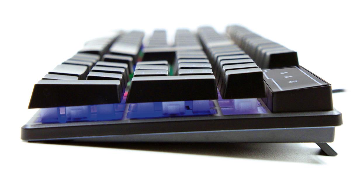 VARR compact Gaming keyboard - Rebel - 3 RGB modi 104 high quality membrane keys 2 8m USB 439 gram