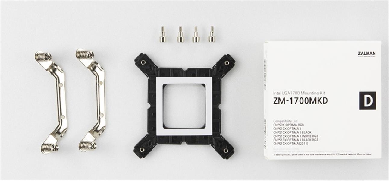 Zalman Intel LGA 1700 Mounting Kit for CNPS9x Optima RGB CNPS10x Optima II CNPS10x Optima 2011 