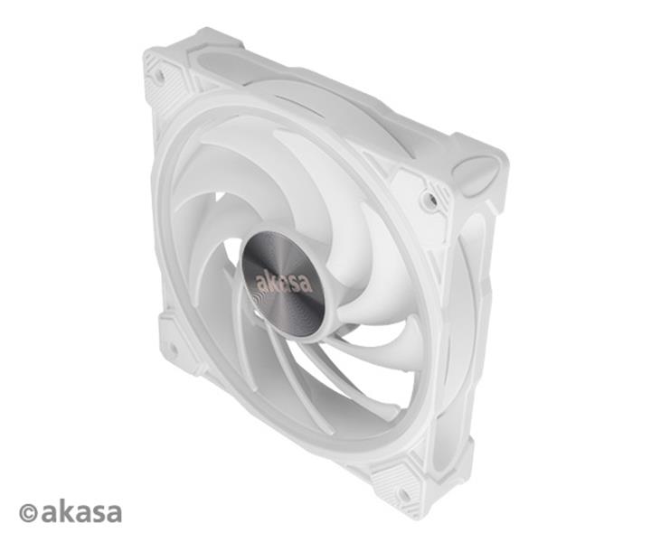 Akasa SOHO AR 12cm ARGB PWM fan with advanced blade design White color