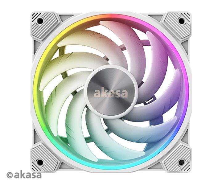 Akasa SOHO AR 12cm ARGB PWM fan with advanced blade design White color