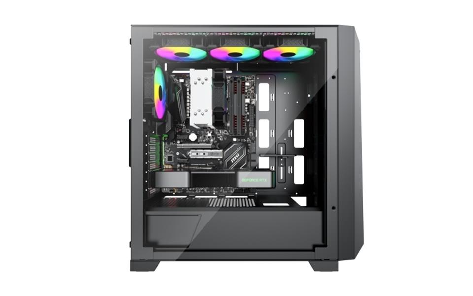 XILENCE CASE XILENT X X912 ARGB ARGB Midi Tower full mesh with 3 x ARGB Fan en 1 x Black Fan