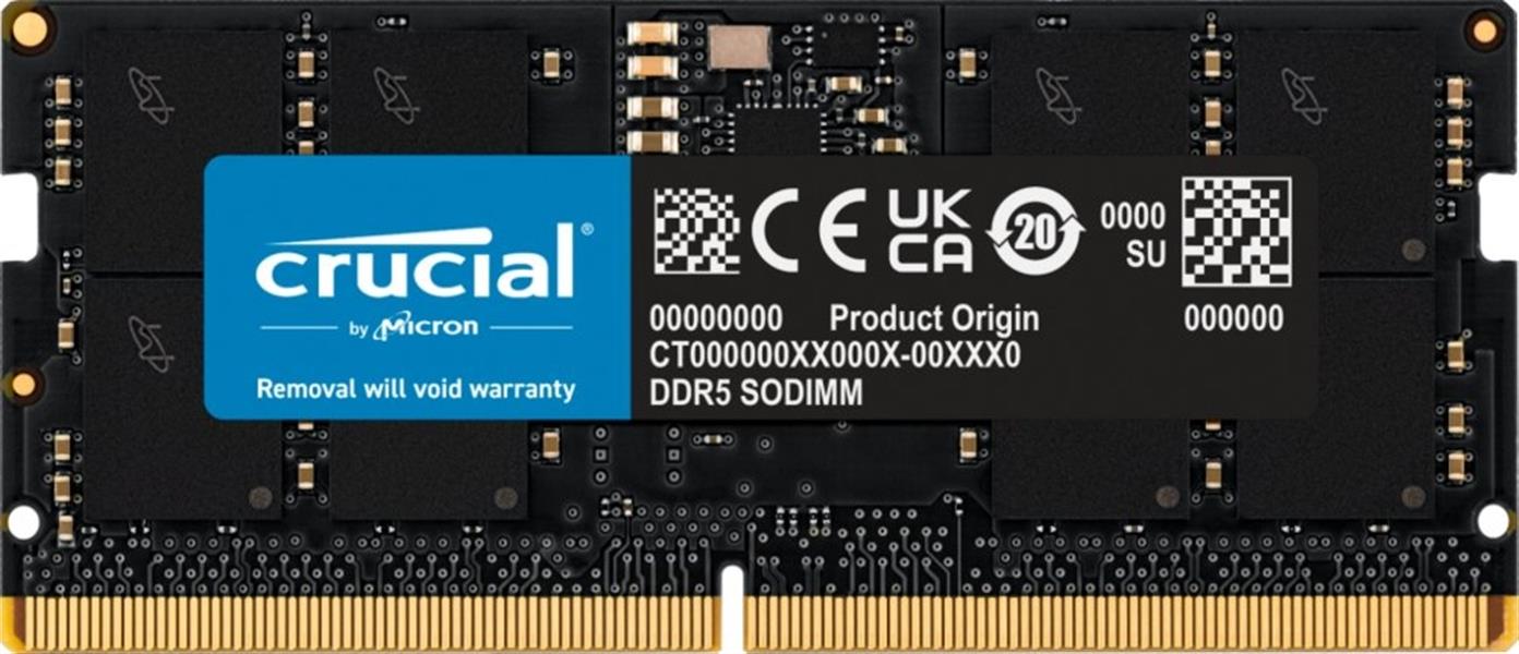Crucial CT16G48C40S5 geheugenmodule 16 GB 1 x 16 GB DDR5 4800 MHz
