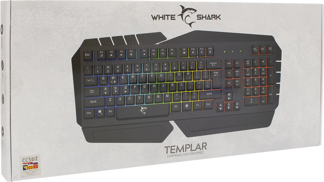 White Shark Templar gaming keyboard met verlichting - US layout