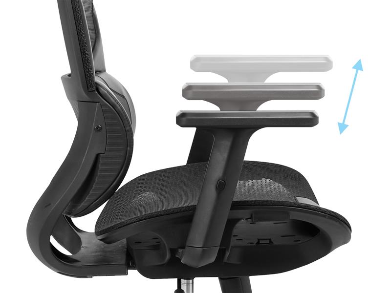 Sandberg ErgoFusion Gaming Chair Universele gamestoel Zitgedeelte van mesh Zwart