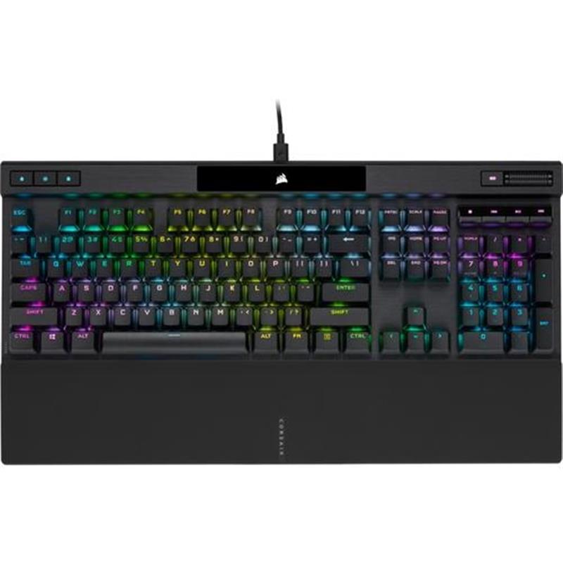 K70 RGB PRO Optical-Mechanical Gaming Keyboard Backlit RGB LED OPX Black Black PBT Keycaps 