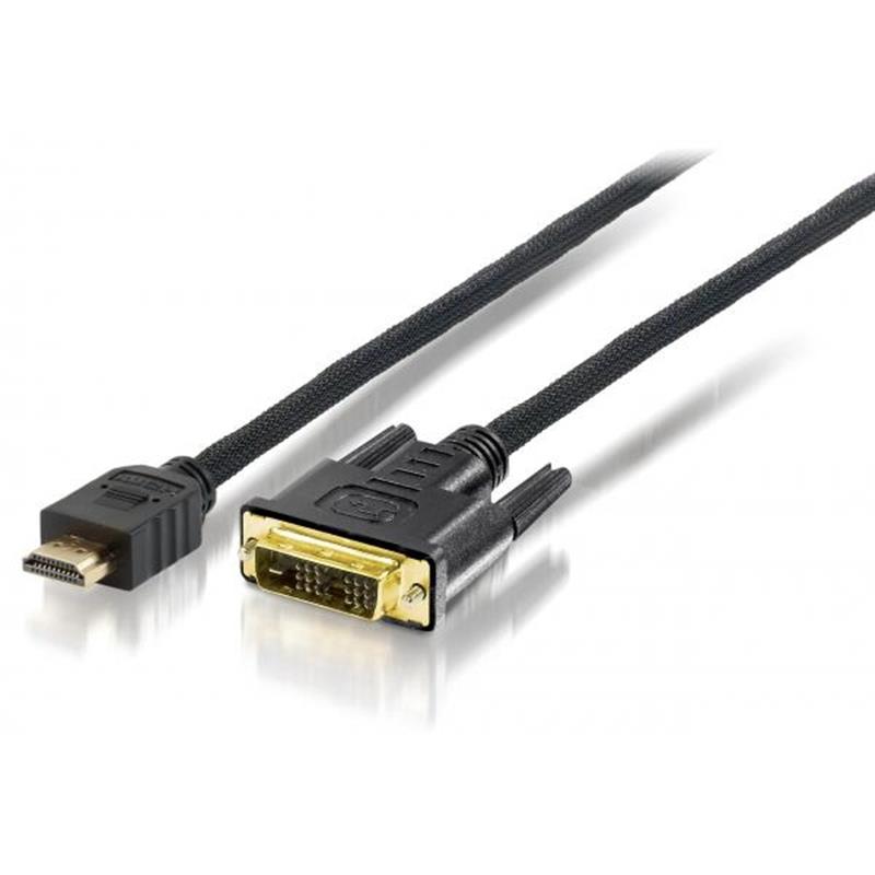 Equip 119322 video kabel adapter 2 m HDMI DVI-D Zwart