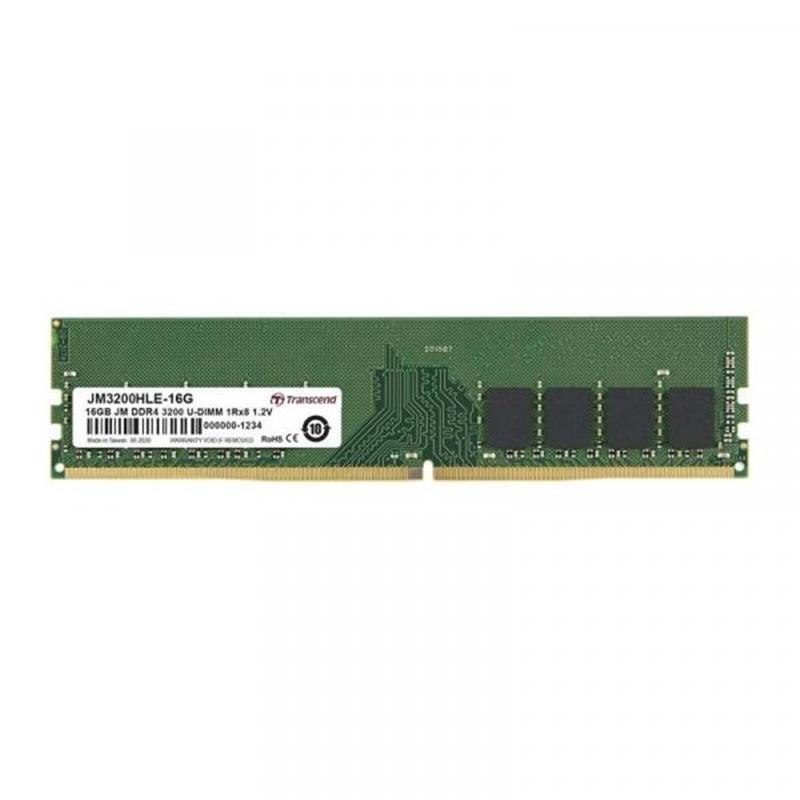 Transcend JetRAM 16GB DDR4 3200Mhz U-DIMM 1Rx8 2Gx8 CL22 1 2V