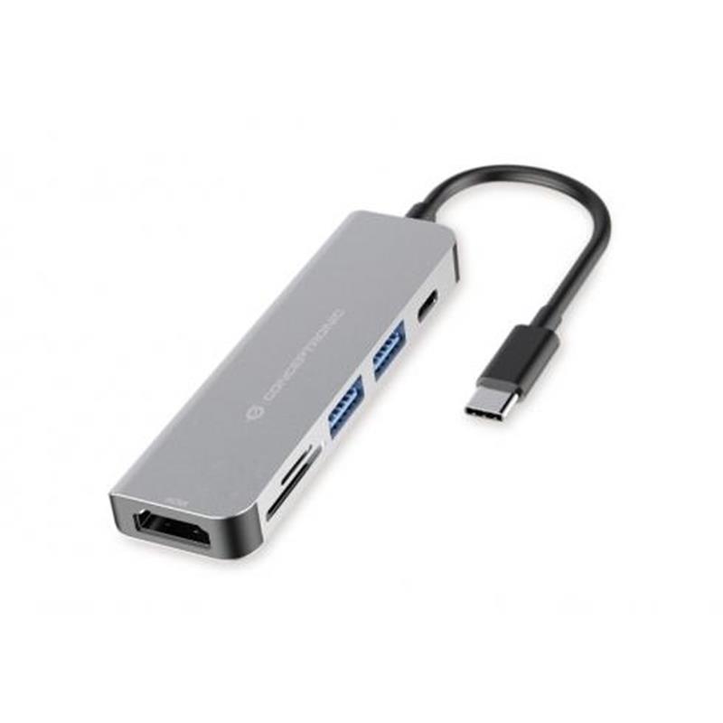 Conceptronic DONN02G interface hub USB 3.2 Gen 1 (3.1 Gen 1) Type-C 5000 Mbit/s Aluminium