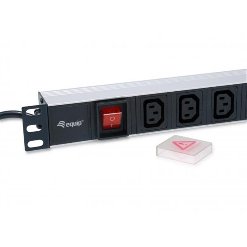 Equip 333310 energiedistributie 1U Zwart 8 AC-uitgang(en)