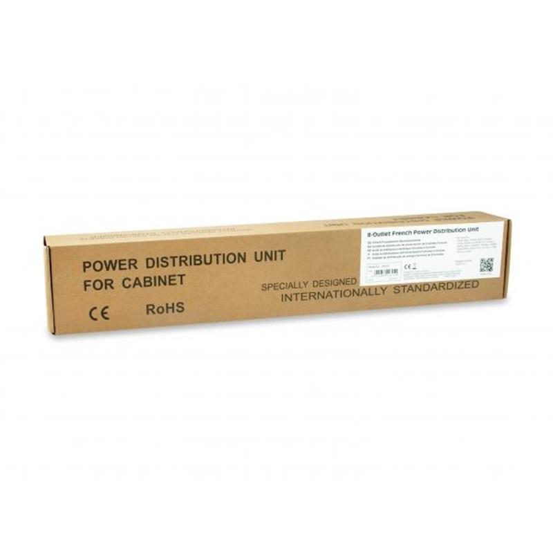 Equip 333313 energiedistributie 1U Zwart, Zilver 8 AC-uitgang(en)