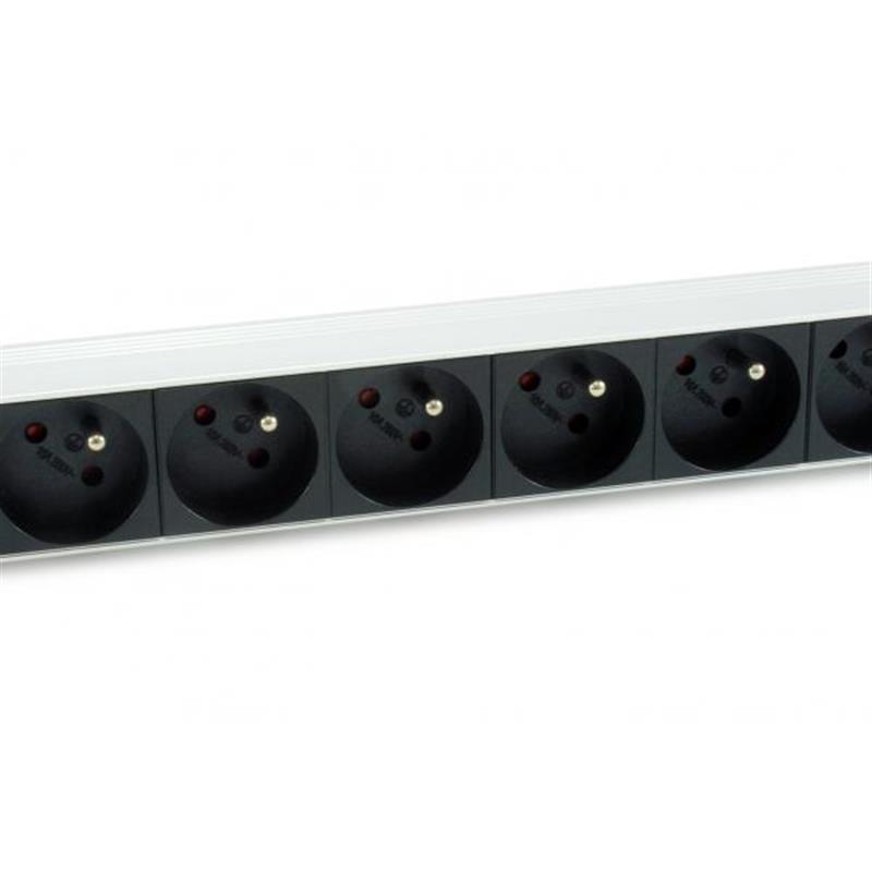 Equip 333313 energiedistributie 1U Zwart, Zilver 8 AC-uitgang(en)