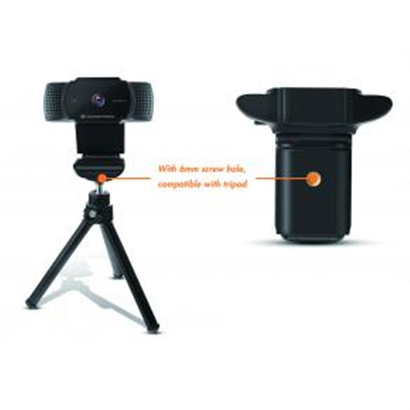 Conceptronic AMDIS02B webcam 5 MP 2592 x 1944 Pixels USB 2.0 Zwart