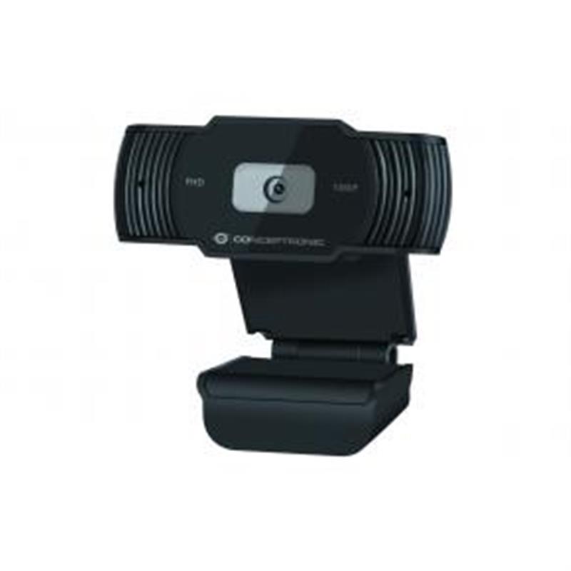 Conceptronic AMDIS 1080P Full HD with Microphone webcam 1920 x 1080 Pixels USB 2.0 Zwart