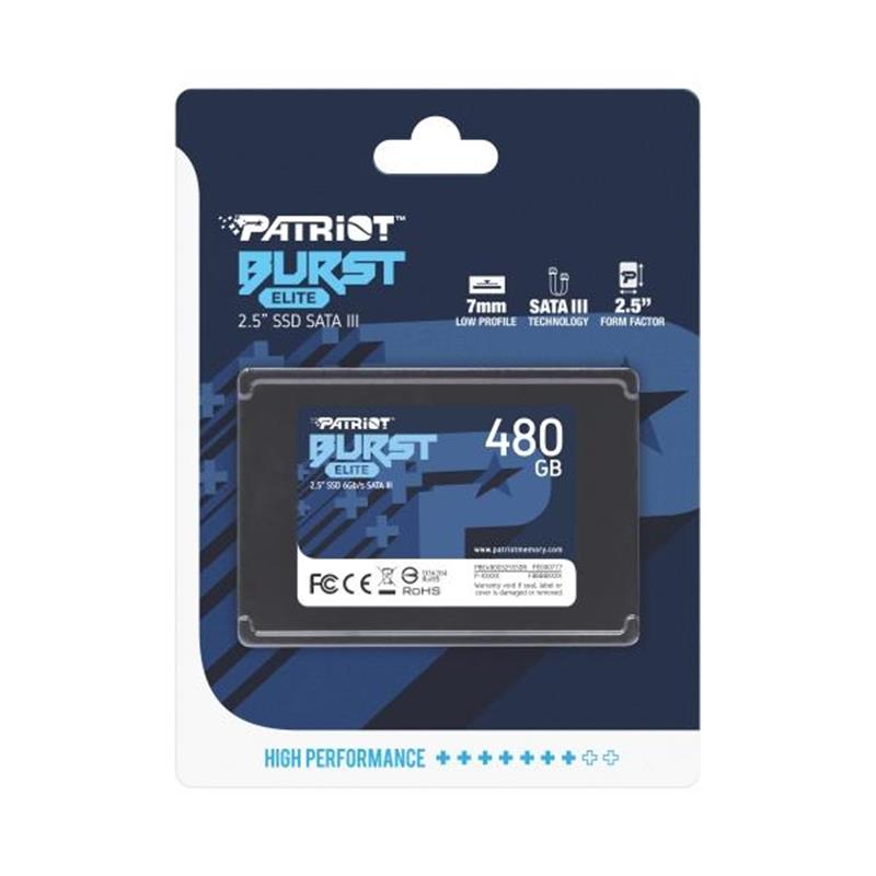 Patriot BURST ELITE SSD 480GB 2 5 SATA3 450MB s TRIM