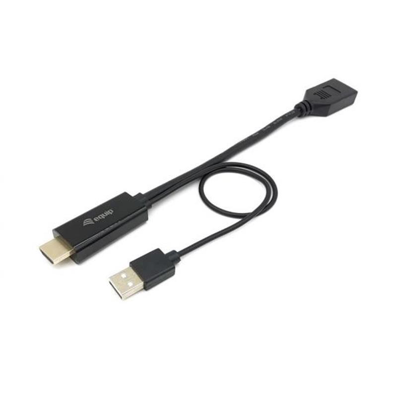 Equip 119039 video kabel adapter 0,15 m HDMI Type A (Standaard) DisplayPort Zwart