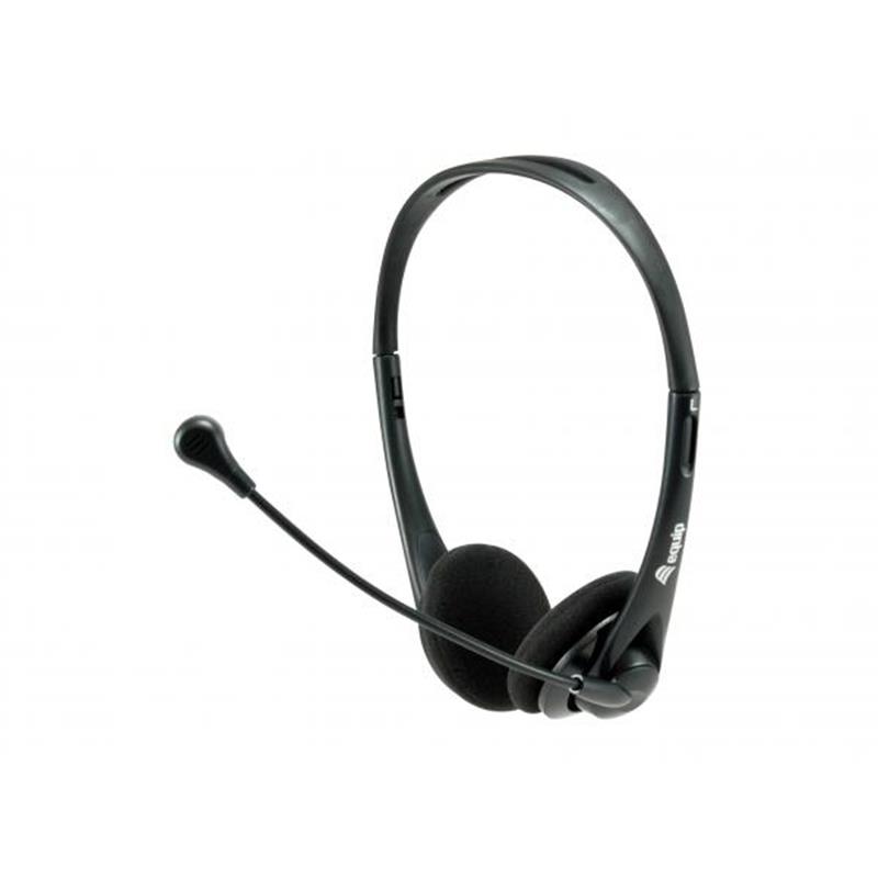 Equip 245304 hoofdtelefoon/headset Bedraad Hoofdband Kantoor/callcenter Zwart