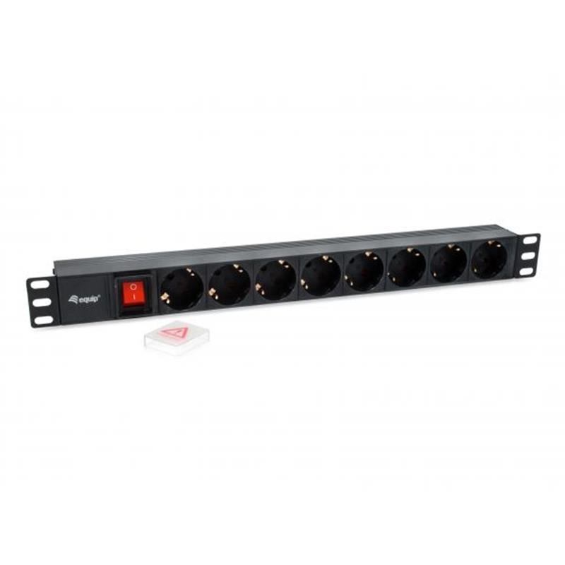 Equip 333286 energiedistributie 8 AC-uitgang(en) 1U Zwart