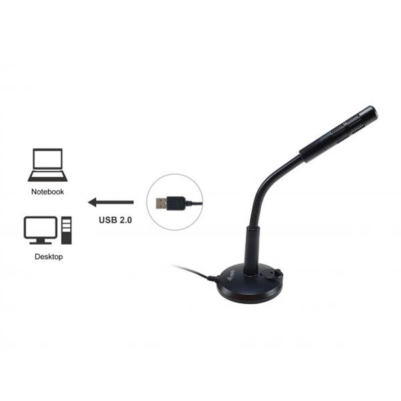 Equip 245340 microfoon Zwart Tafelmicrofoon