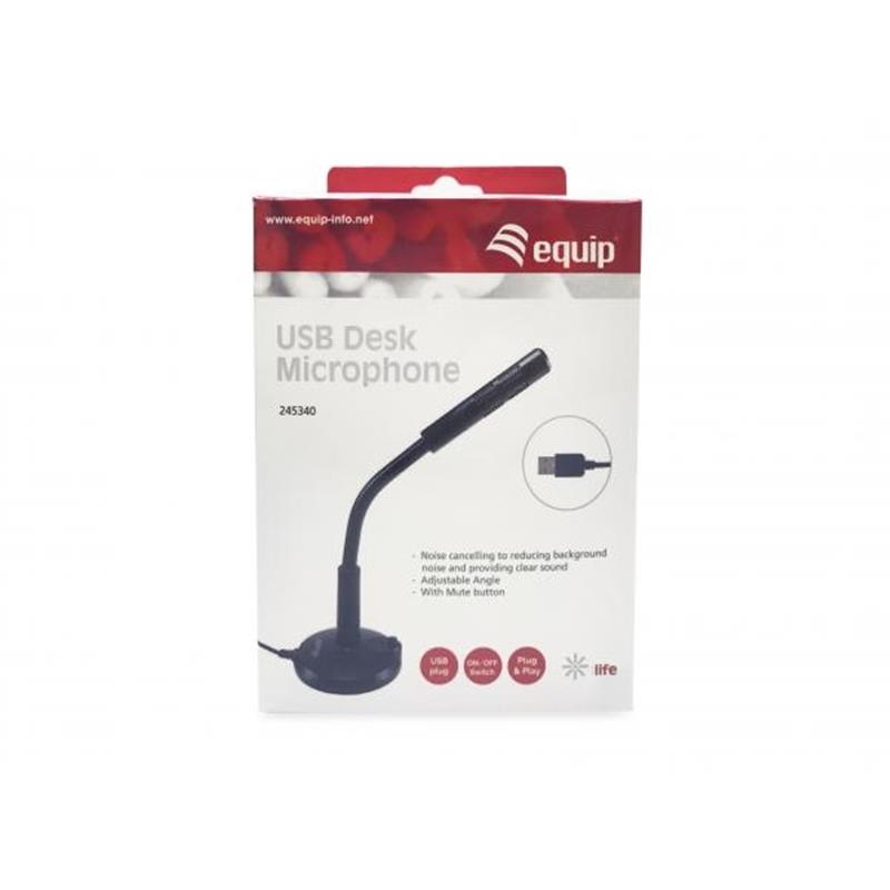 Equip 245340 microfoon Zwart Tafelmicrofoon