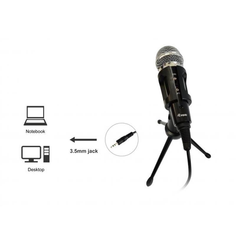 Equip 245341 microfoon Zwart Tafelmicrofoon
