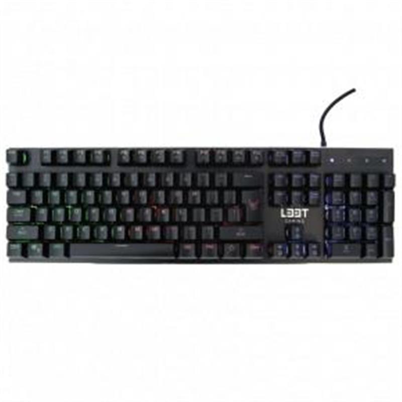 L33T Gaming Oseberg Semi-Mechanical Gaming Keyboard W Rainbow US INTERNATIONAL 