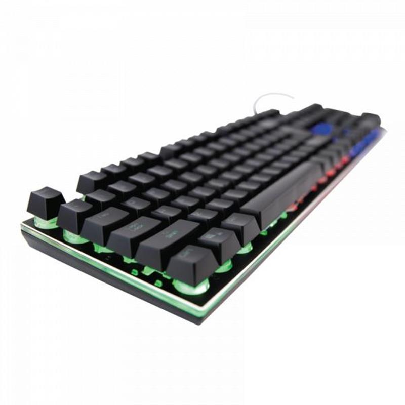 L33T Gaming Oseberg Semi-Mechanical Gaming Keyboard W Rainbow US INTERNATIONAL 