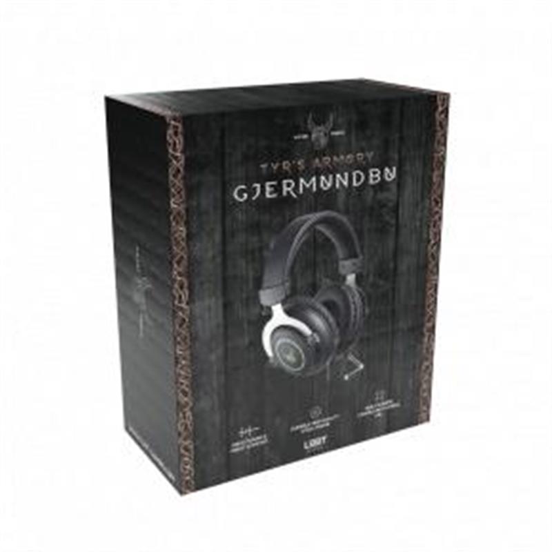 L33T Gaming Gjermundbu Gaming Headset w Mic LED RGB 50mm Black