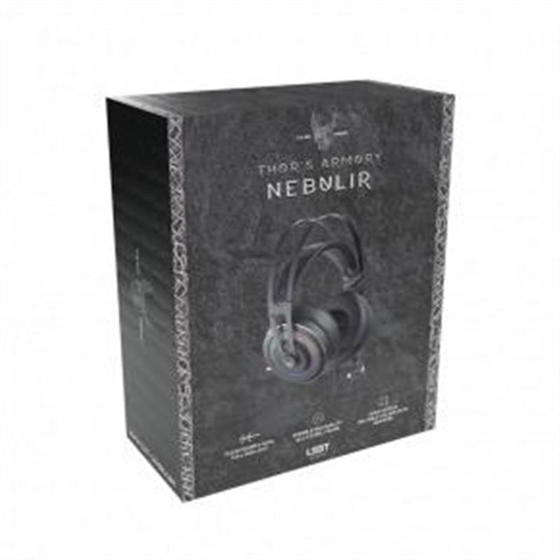 L33T Gaming Nebulir Gaming Headset w Mic RGB 50mm Black