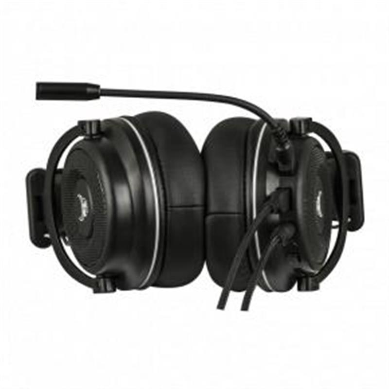 L33T Gaming Huginn Wireless Gaming 7 1 Headset w Mic USB 3 5mm LED RGB 50mm driver Black