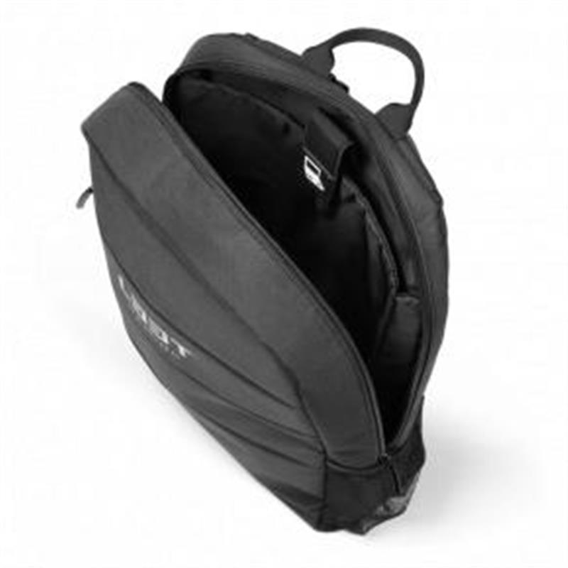 L33T Gaming Gaming Backpack in black slim nylon design Fits 15 6inch devices