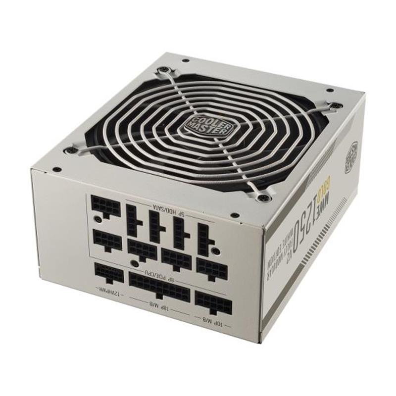 Cooler Master MWE Gold 1250 V2 White ATX3 0 1250W 90% 140mm 3x PCIe 6 2