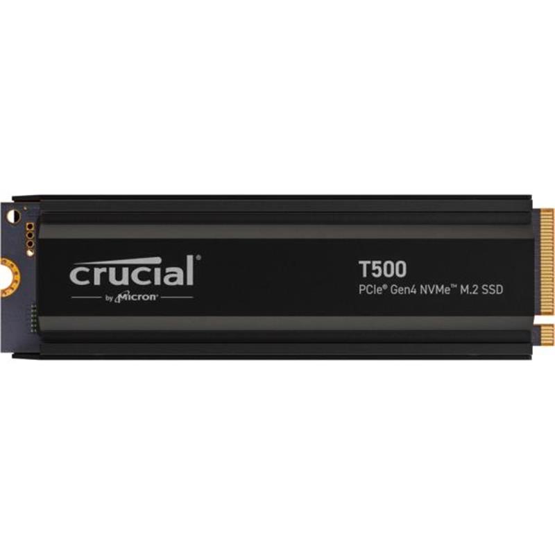 Crucial T500 SSD 1 TB M 2 2280 PCIe 4 0 NVMe 7300 6800 MB s w heatsink