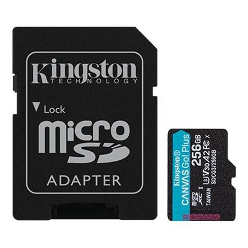 Kingston Technology Canvas Go! Plus flashgeheugen 256 GB SD Klasse 10 UHS-I