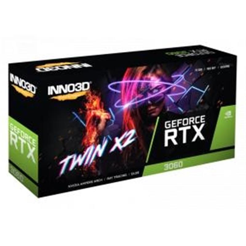 INNO3D GeForce RTX 3060 Twin X2 12GB GDDR6 192-bit 1777 15Gbps 3xDP HDMI
