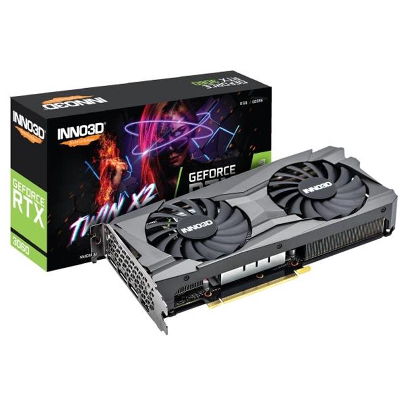 INNO3D GeForce RTX 3060 Twin X2 8GB GDDR6 128-bit 1777 15Gbps 3xDP HDMI