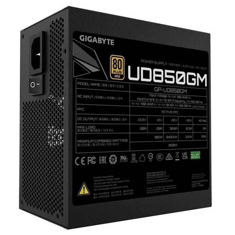 Gigabyte PSU ATX 850W GOLD FULL MODULAR ULTRA DURABLE