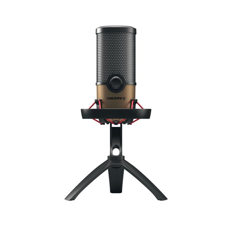 CHERRY Streaming UM 9.0 PRO RGB Microphone black/copper USB-Mikrofon für Streaming und Gaming mit eindruck
