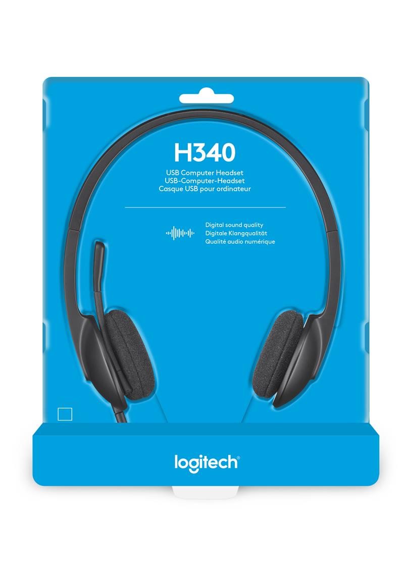 Logitech H340 hoofdtelefoon Hoofdband Stereofonisch Zwart