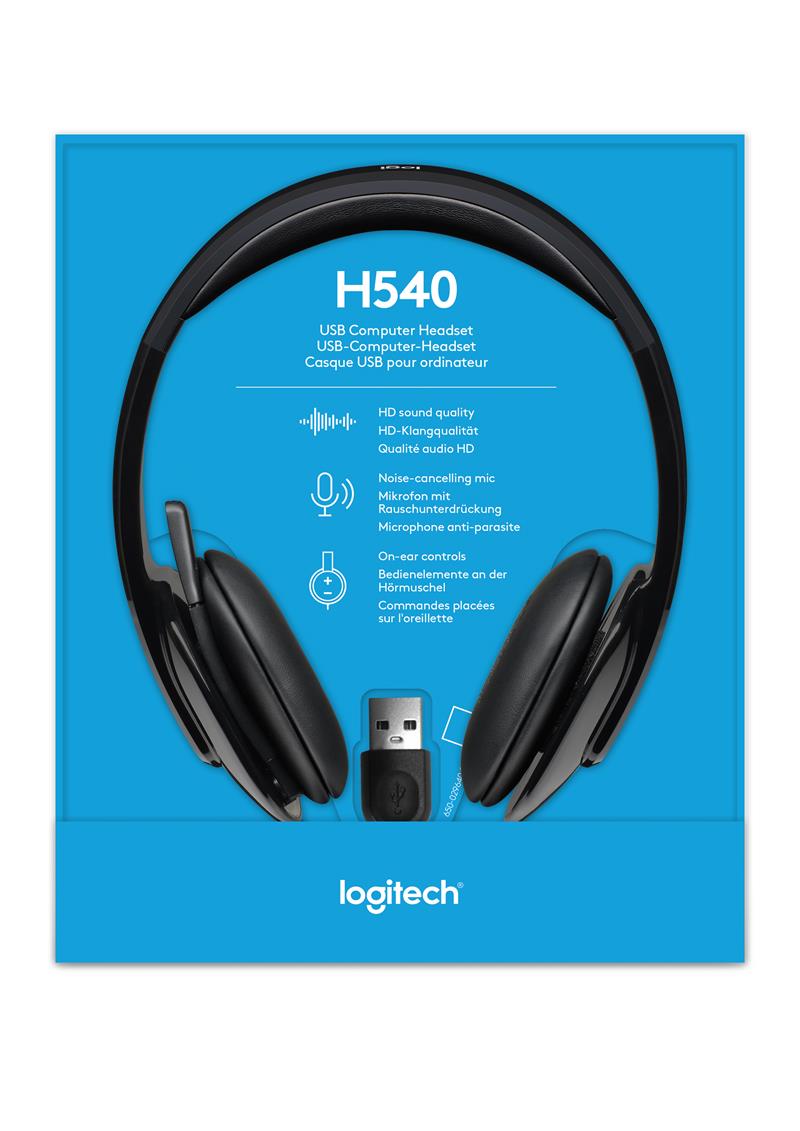 Logitech H540 Headset Hoofdband Zwart