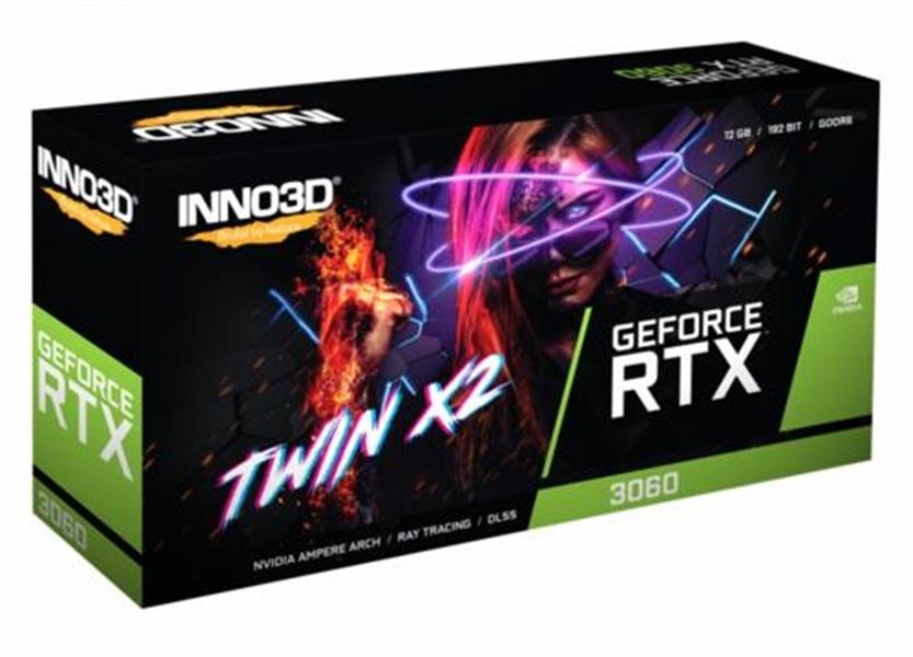 INNO3D GeForce RTX 3060 Twin X2 12GB GDDR6 192-bit 1777 15Gbps 3xDP HDMI