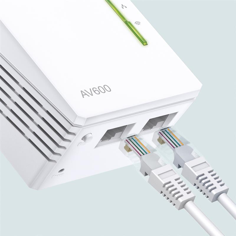 TP-LINK TL-WPA4220 PowerLine-netwerkadapter 500 Mbit/s Ethernet LAN Wi-Fi Wit 1 stuk(s)