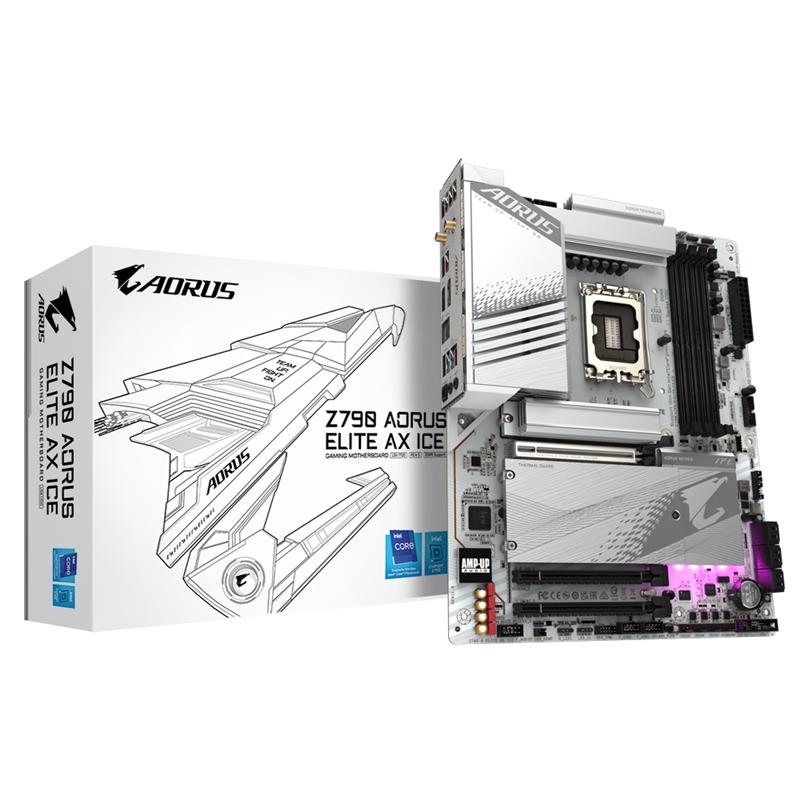 Gigabyte Z790 AORUS ELITE AX ICE moederbord Intel Z790 Express LGA 1700 ATX