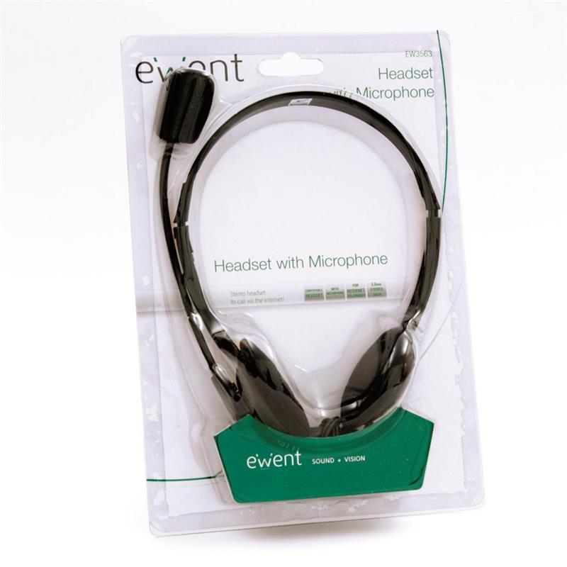 Ewent EW3563 hoofdtelefoon Hoofdband Stereofonisch Zwart