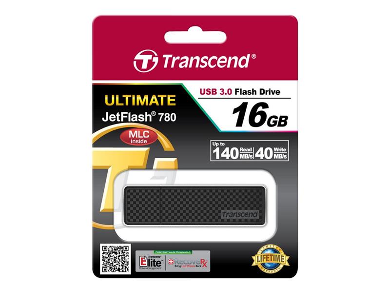 Transcend JetFlash elite 16GB JetFlash 780 USB flash drive USB Type-A 3 2 Gen 1 3 1 Gen 1 Zwart