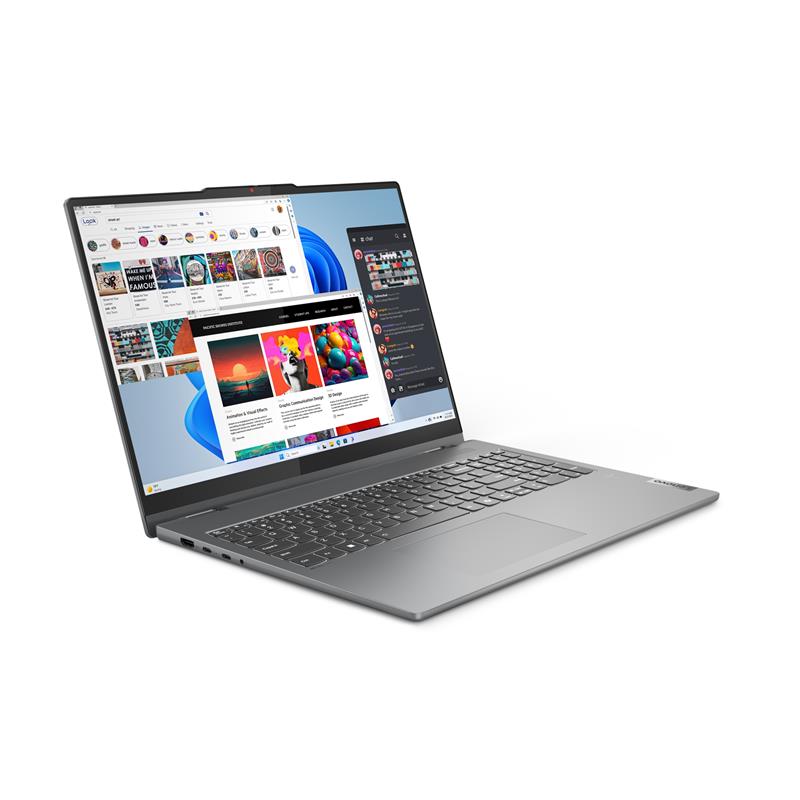 Lenovo IdeaPad 5 2-in-1 AMD Ryzen™ 5 8645HS Hybride (2-in-1) 40,6 cm (16"") Touchscreen WUXGA 16 GB LPDDR5x-SDRAM 512 GB SSD Wi-Fi 6 (802.11ax) Window