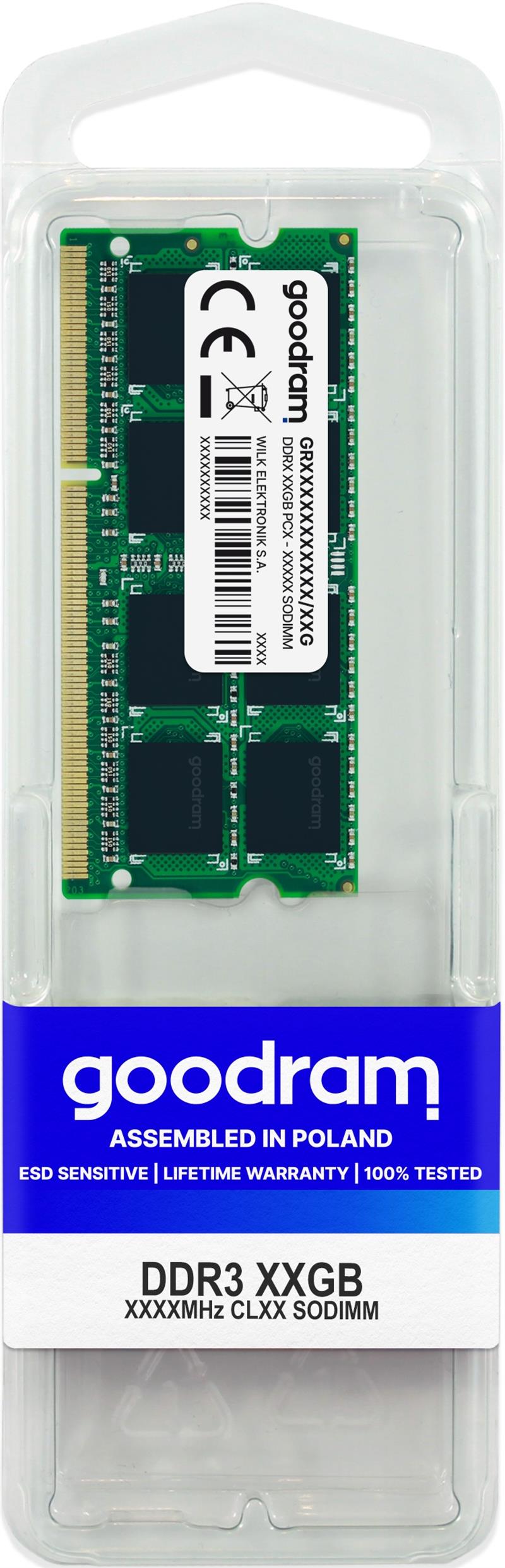 Goodram GR1600S3V64L11S/4G geheugenmodule 4 GB 1 x 4 GB DDR3 1600 MHz