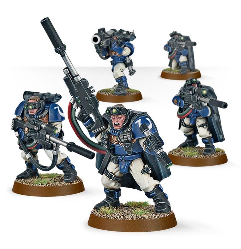 Space marine scouts with sniper rifles Space Marines 