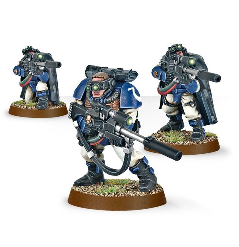 Space marine scouts with sniper rifles Space Marines 