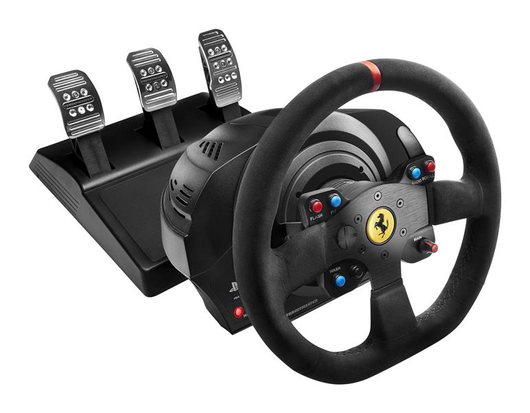 Thrustmaster T300 Ferrari Integral Racing Wheel Alcantara Edition Zwart Stuurwiel + pedalen Analoog/digitaal PC, PlayStation 4, Playstation 3
